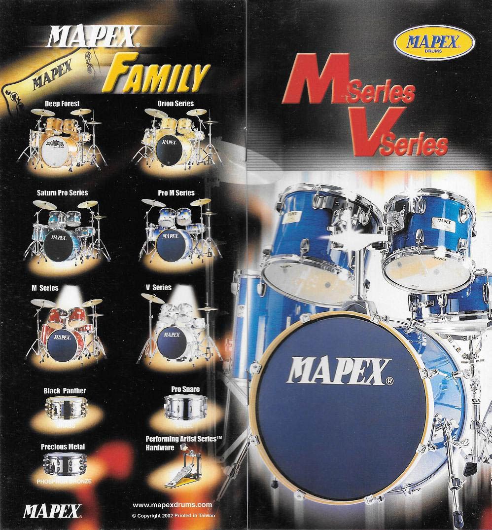 2002 Mapex M and V Series Catalogue