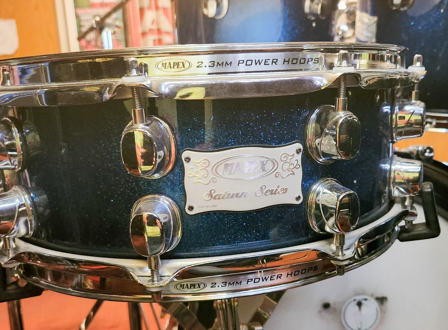 14"x5.5" Saturn Blue Galaxy Sparkle Burst. Photo - Dave Hawkins