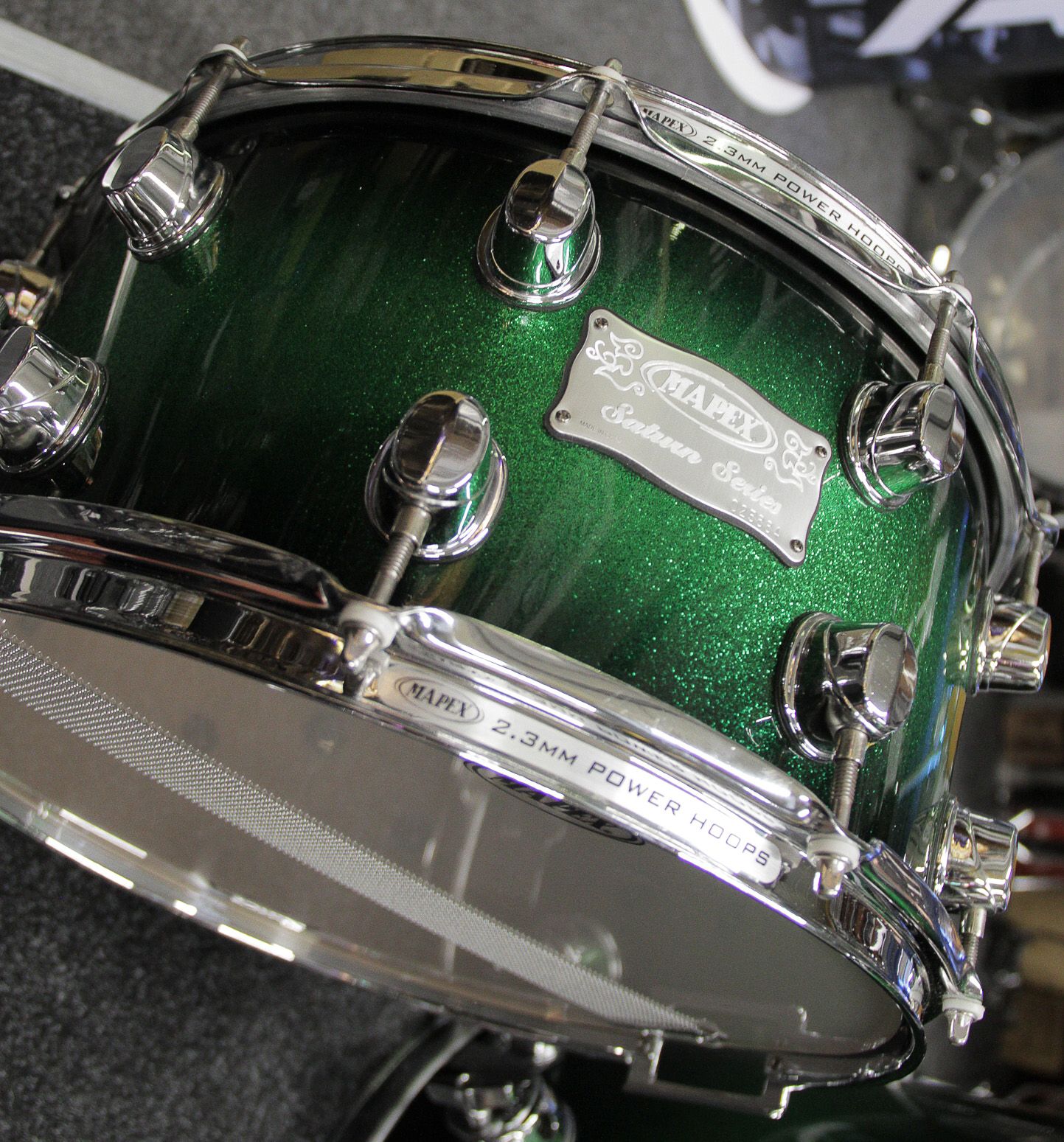 14"x6.5" Saturn Green Apple Burst. Photo - Sound Attak