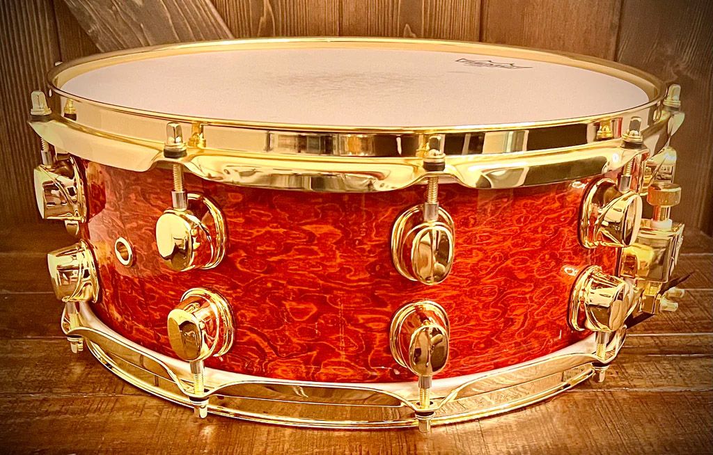14"x5.5" Orion Transparent Amber. Photo - DrumPickers