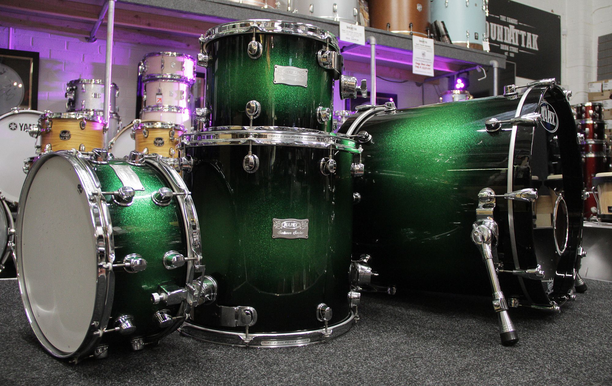 14"x6.5" Saturn Green Apple Burst. Photo - Sound Attak