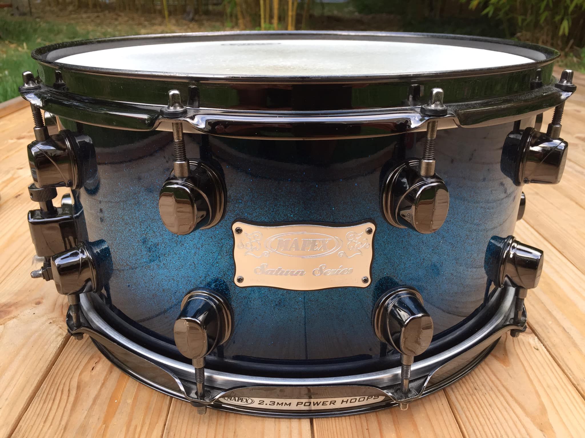 14 x 7 Saturn - Blue Galaxy Sparkle Burst