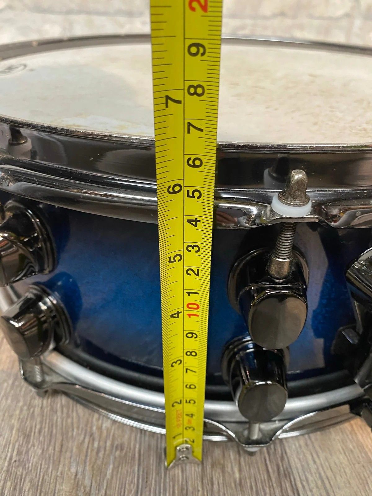 14"x5.5" Saturn Blue Galaxy Sparkle Burst. Photo - One Stop Drums