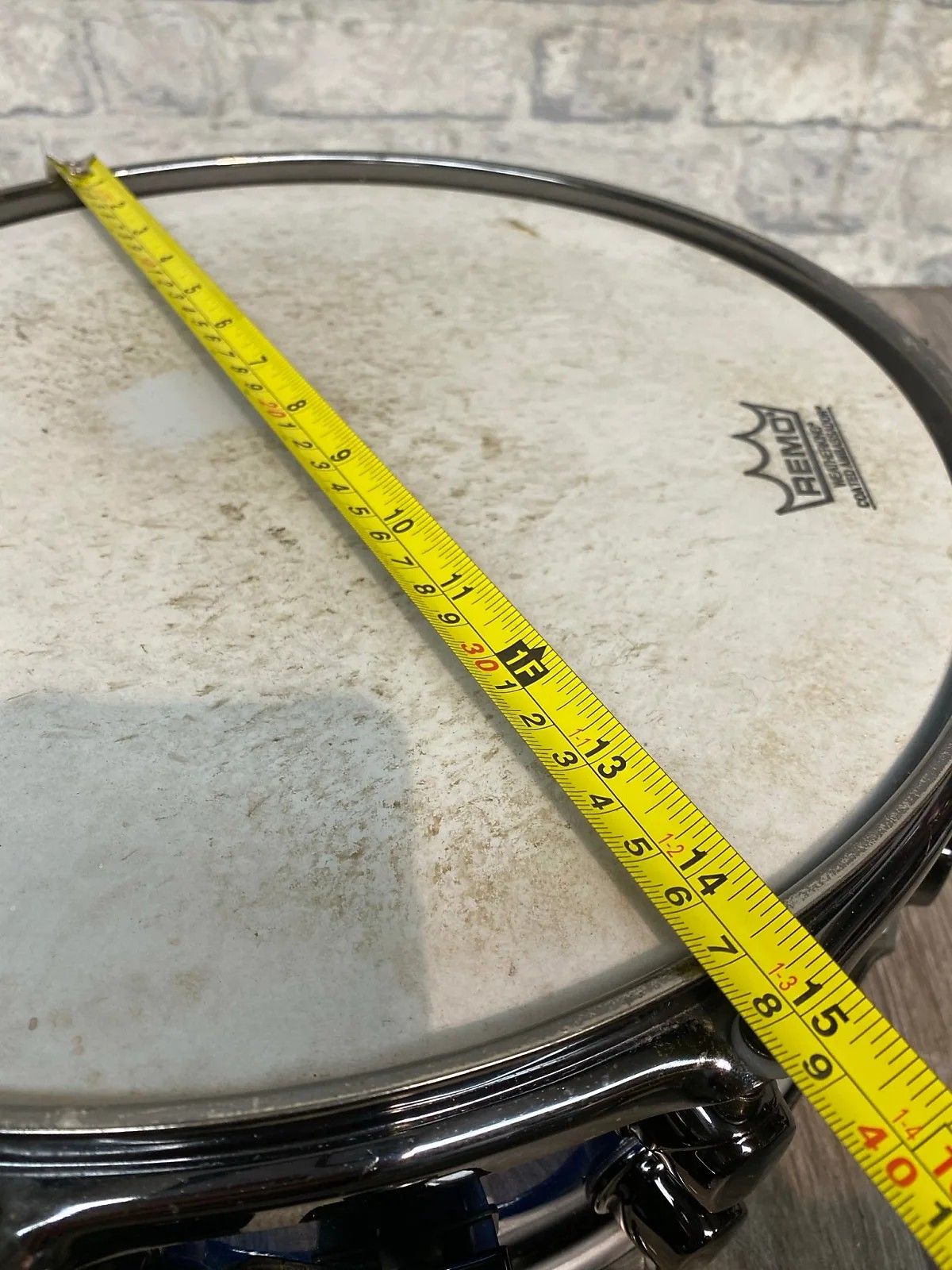 14"x5.5" Saturn Blue Galaxy Sparkle Burst. Photo - One Stop Drums