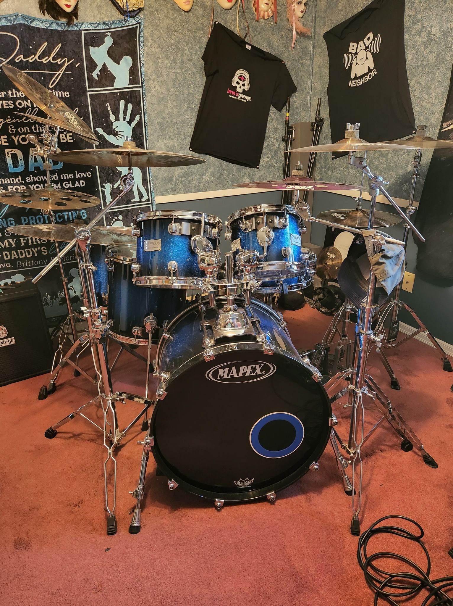 14"x5.5" Saturn Blue Galaxy Sparkle Burst. Photo - Dave Hawkins