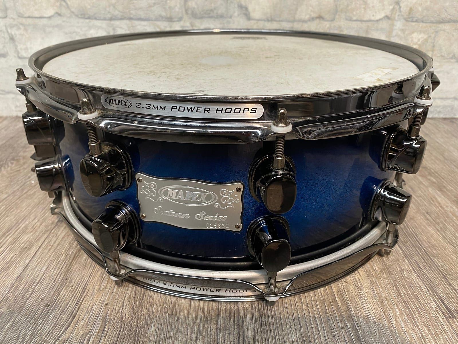 14"x5.5" Saturn Blue Galaxy Sparkle Burst. Photo - One Stop Drums
