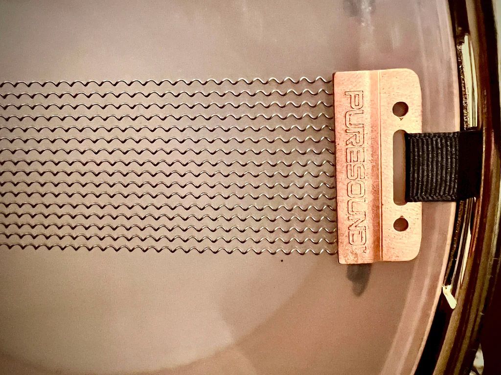 14"x5.5" Orion Transparent Amber. Photo - DrumPickers