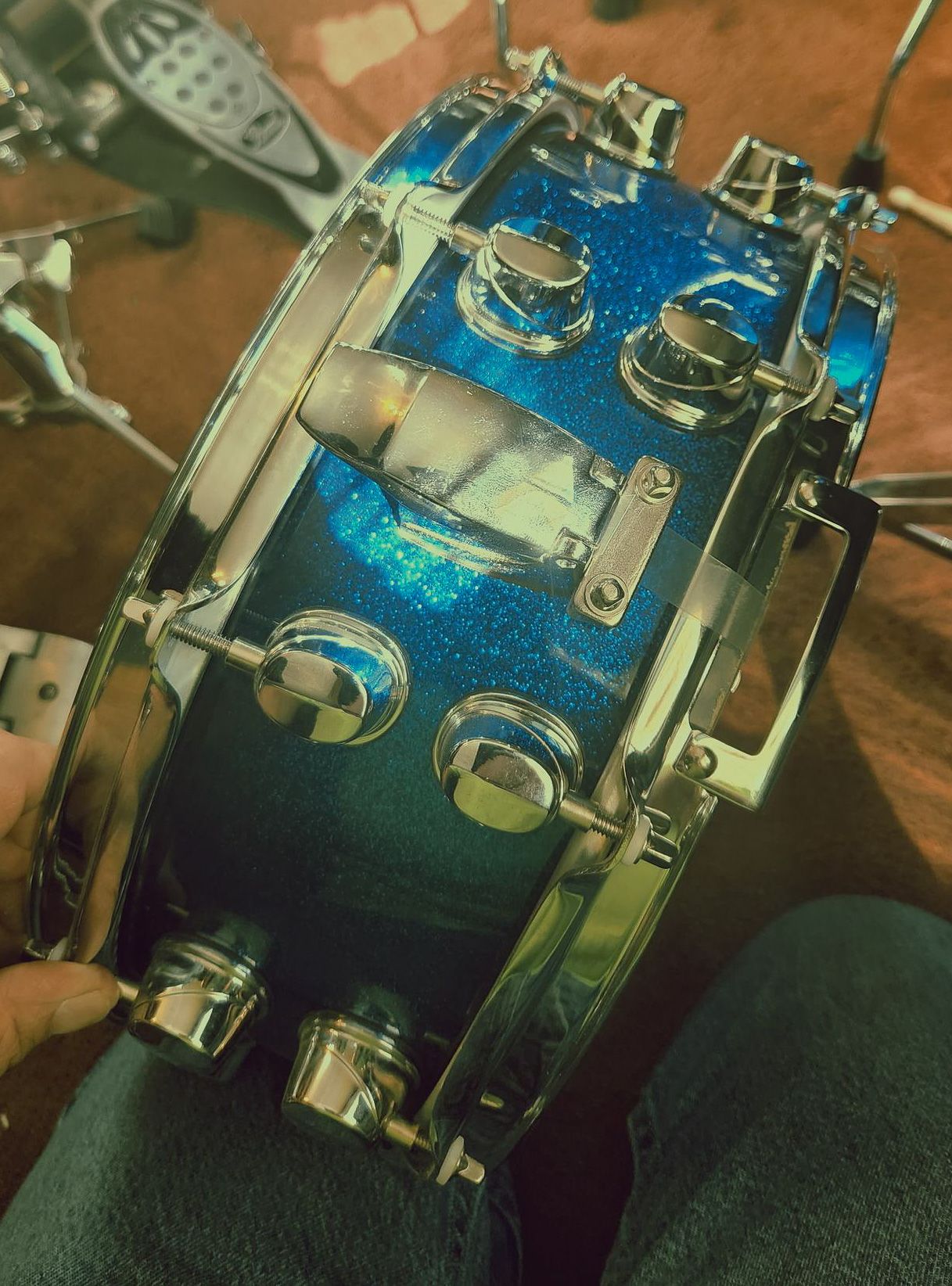 14"x5.5" Saturn Blue Galaxy Sparkle Burst. Photo - Dave Hawkins