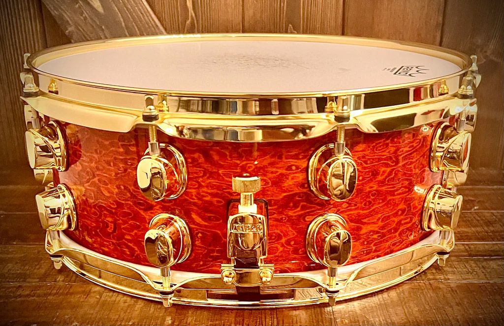 14"x5.5" Orion Transparent Amber. Photo - DrumPickers
