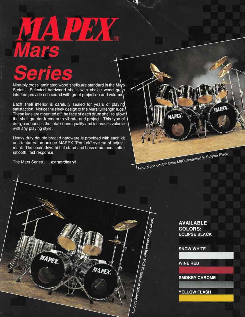 1990 Mapex Product Sheets and Price Sheet