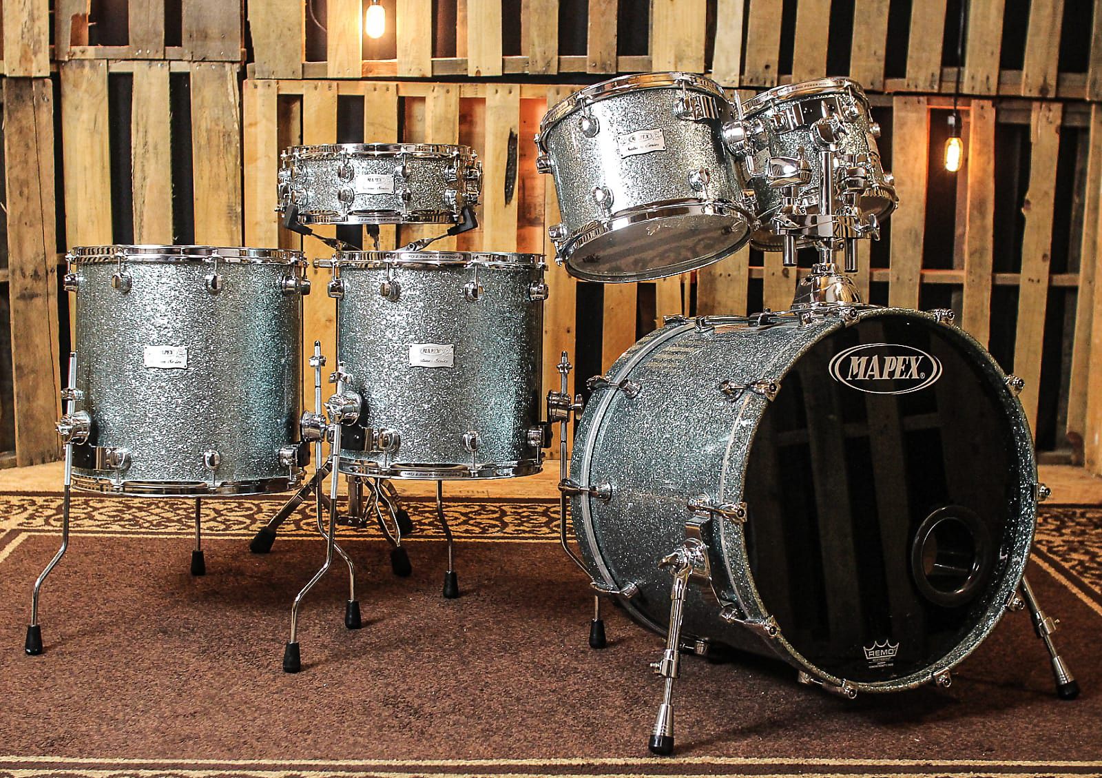 14"x5.5" Ocean Blue Sparkle. Photo - The Drum Shop, Maine.